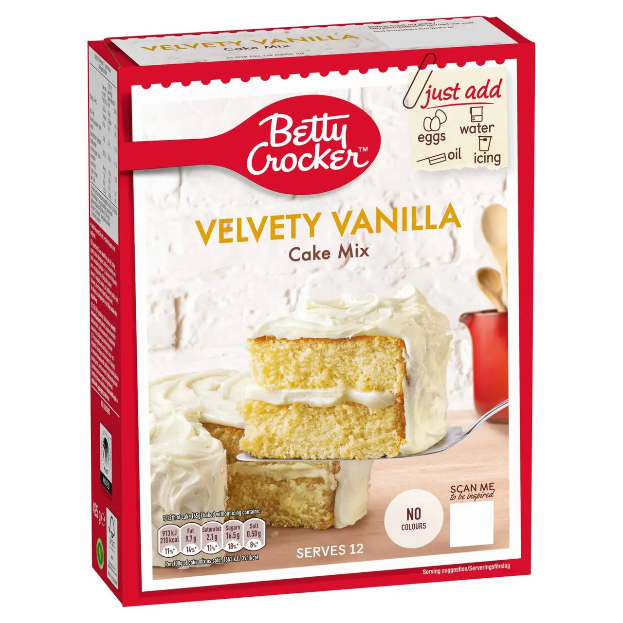 Betty Crocker Cake Mix Fluweelachtige Vanille 425g OhMyCandyBox