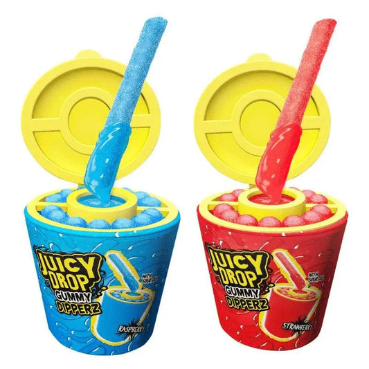 Bazooka Juicy Drop Gummy Dipperz Aardbei & Framboos 96g OhMyCandyBox