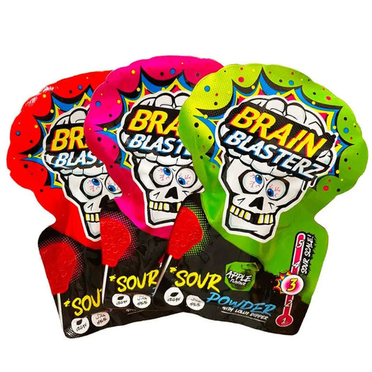 Brain Blasterz Sour Powder met Lolly Dipper 10g OhMyCandyBox