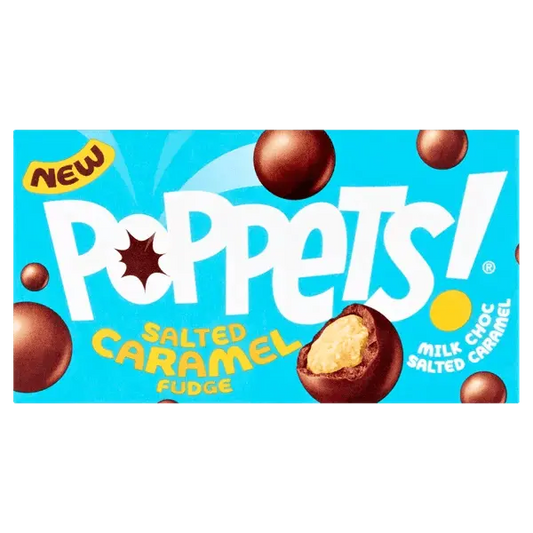 Poppets Melk Chocola Gecoate Zoute Karamel Fudge 36g OhMyCandyBox