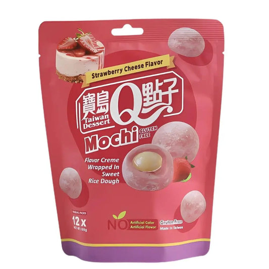 Q Brand Mochi Aardbei Kaas 180g OhMyCandyBox