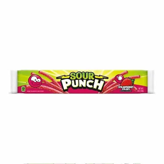 Sour Punch Aardbei Strohalmen 57g OhMyCandyBox