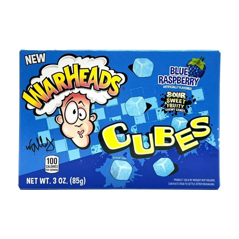 Warheads Blauwe Framboos Blokken 85g OhMyCandyBox
