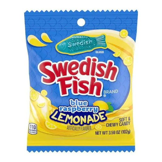 Zweedse Vissen Blauwe Framboos Lemonade 102g OhMyCandyBox